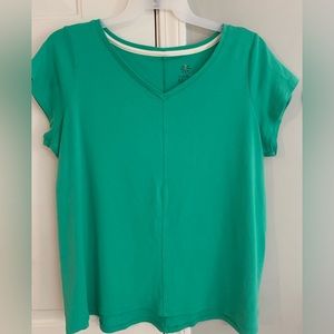 Isaac Mizrahi 1X Green Short Sleeve Top